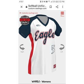 Rawlings Lancaster SB Rawlings Women's Custom White Jersey