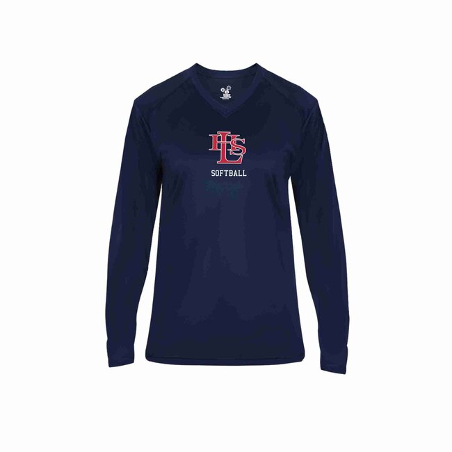 LHS SB Badger Softstyle Navy Women's Performance Long Sleeve