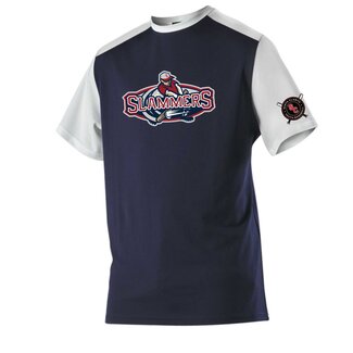 Alleson Slammers Crew Neck Game Jersey - Navy/White