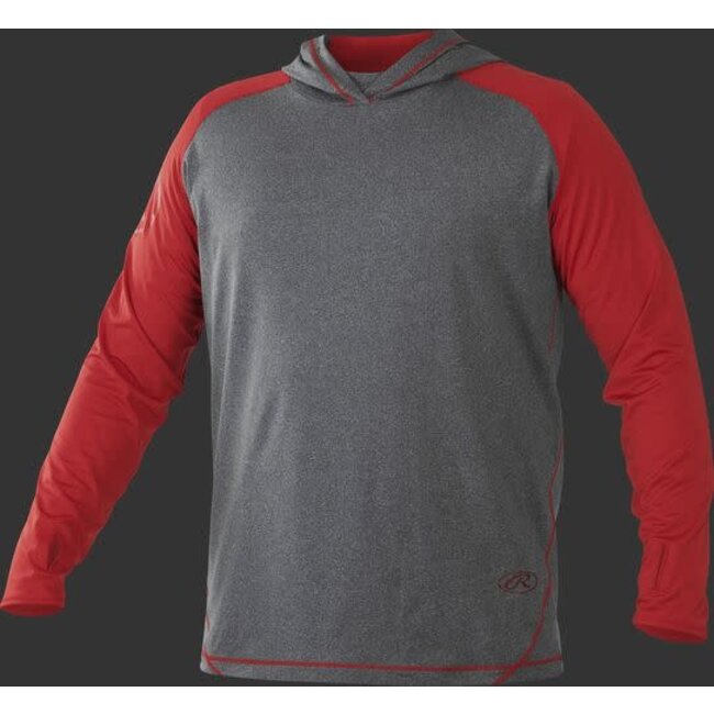 Rawlings Adult Hurler Lightweight Hoodie - Scarlet/Grey