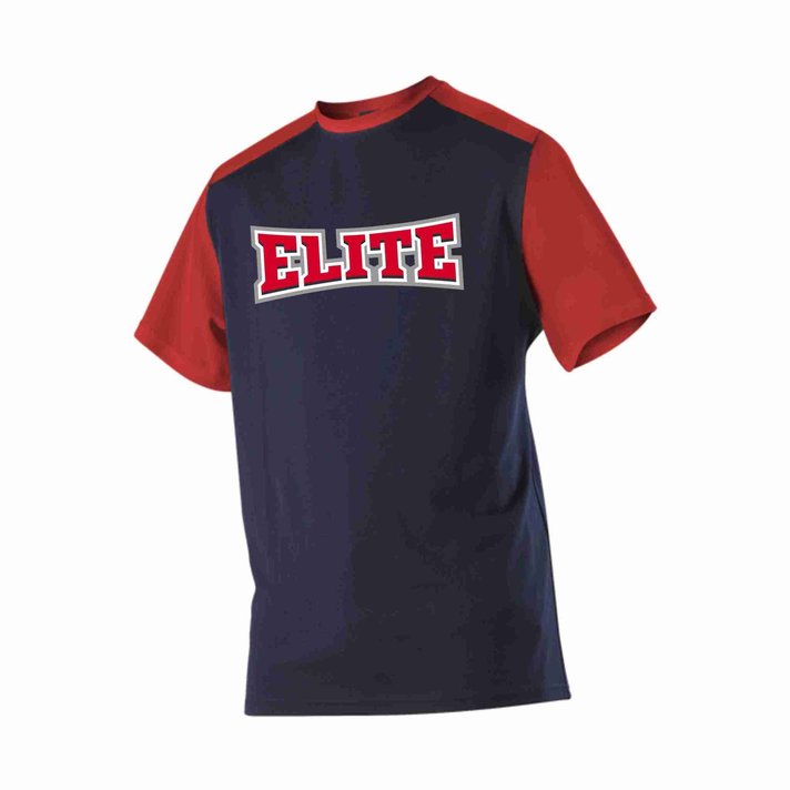 Alleson Athletic 532CJY Youth Crewneck Baseball Jersey Royal/ Red XXS