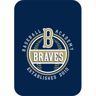 Bagger Sports Braves Baseball  Bag Tag