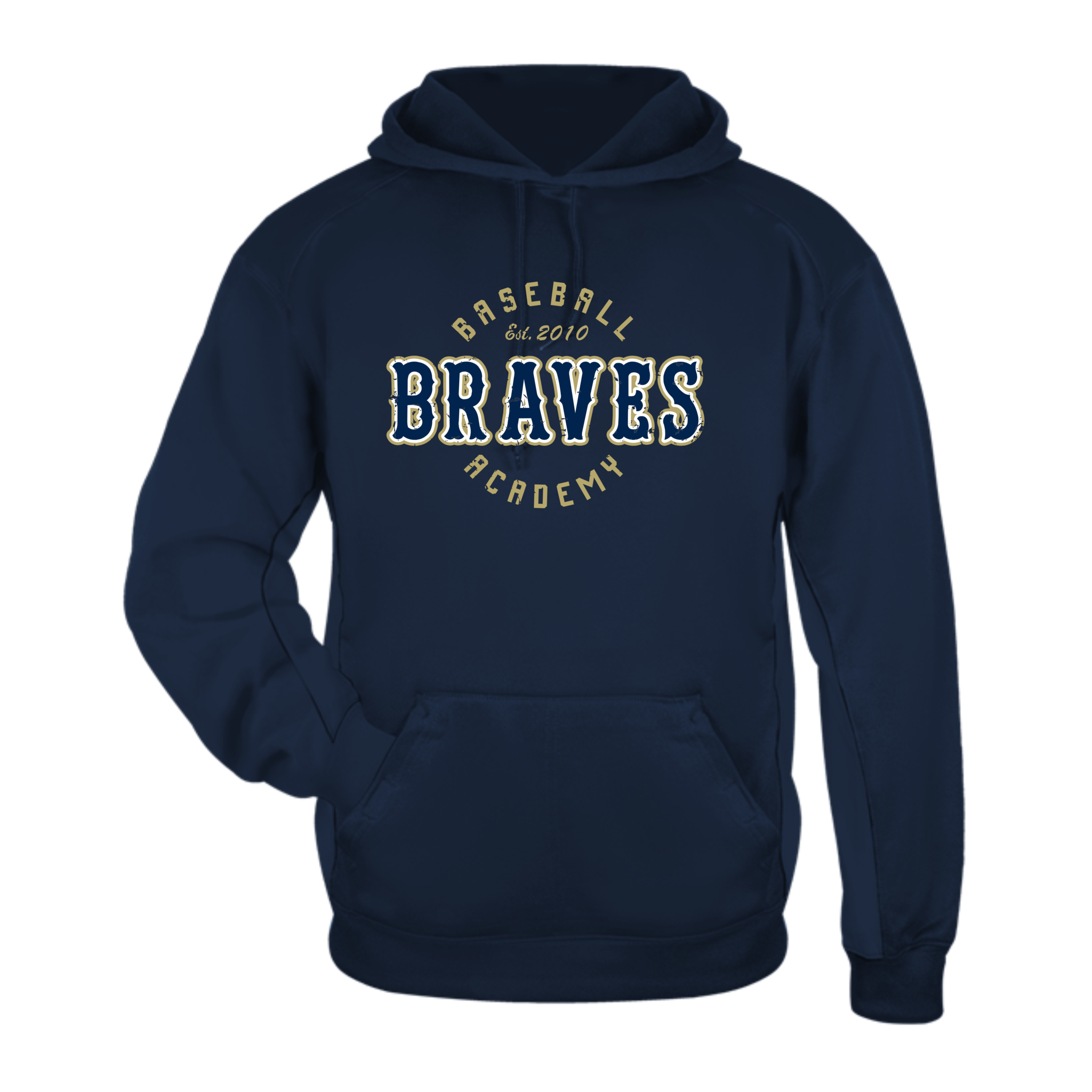 Badger Braves Baseball Cotton Hooded Sweatshirt