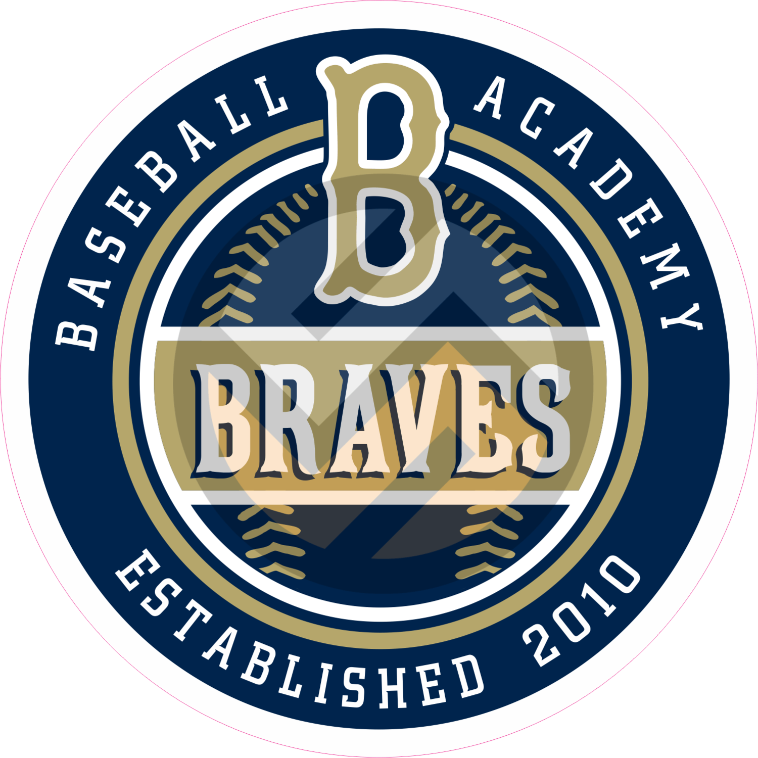 Bagger Sports Braves Baseball Academy Window Decal - Bagger Sports