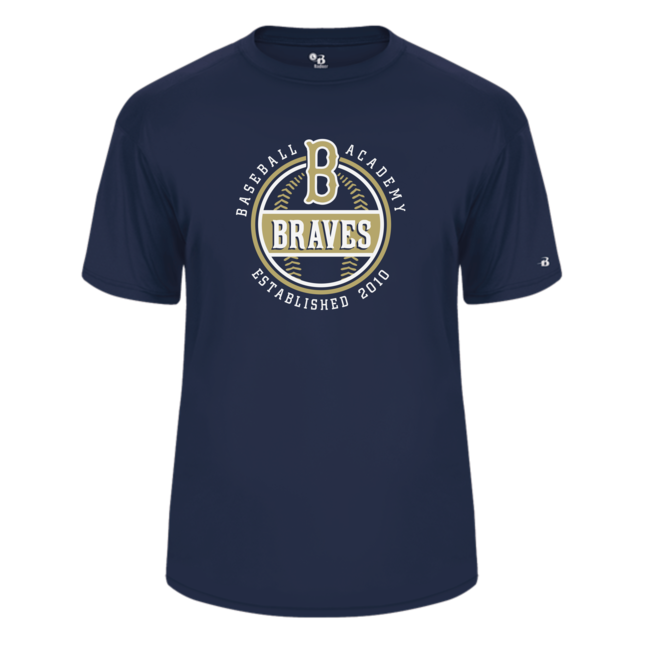 Braves Baseball Badger Youth Ultimate Navy Softlock Tee - 2020