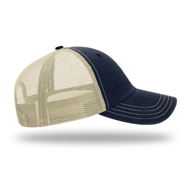 Braves Baseball Richardson Garment Washed Trucker Cap - Navy VG