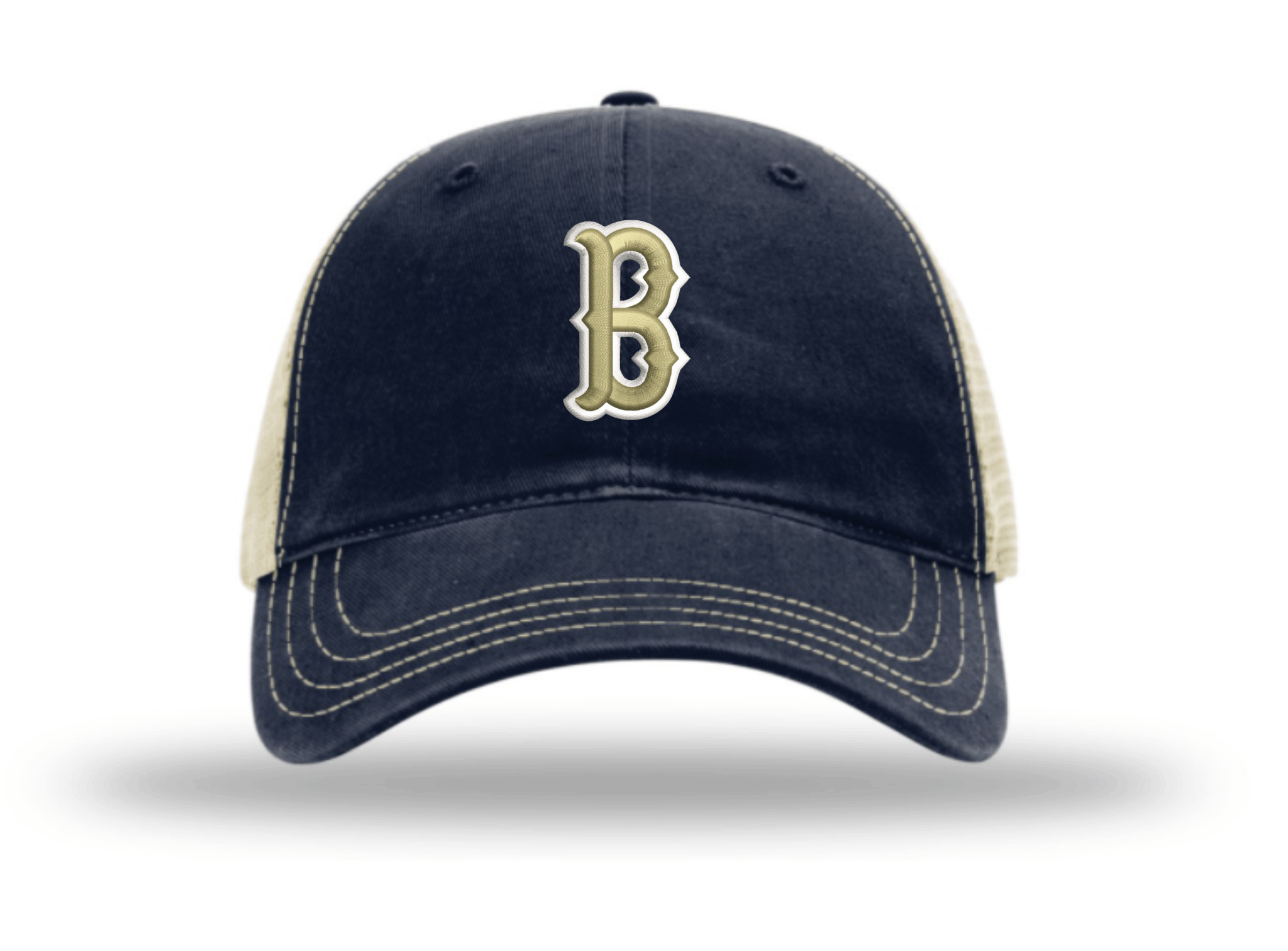 Richardson Cap Braves Baseball Richardson Garment Washed Trucker Cap - Navy  VG - Bagger Sports