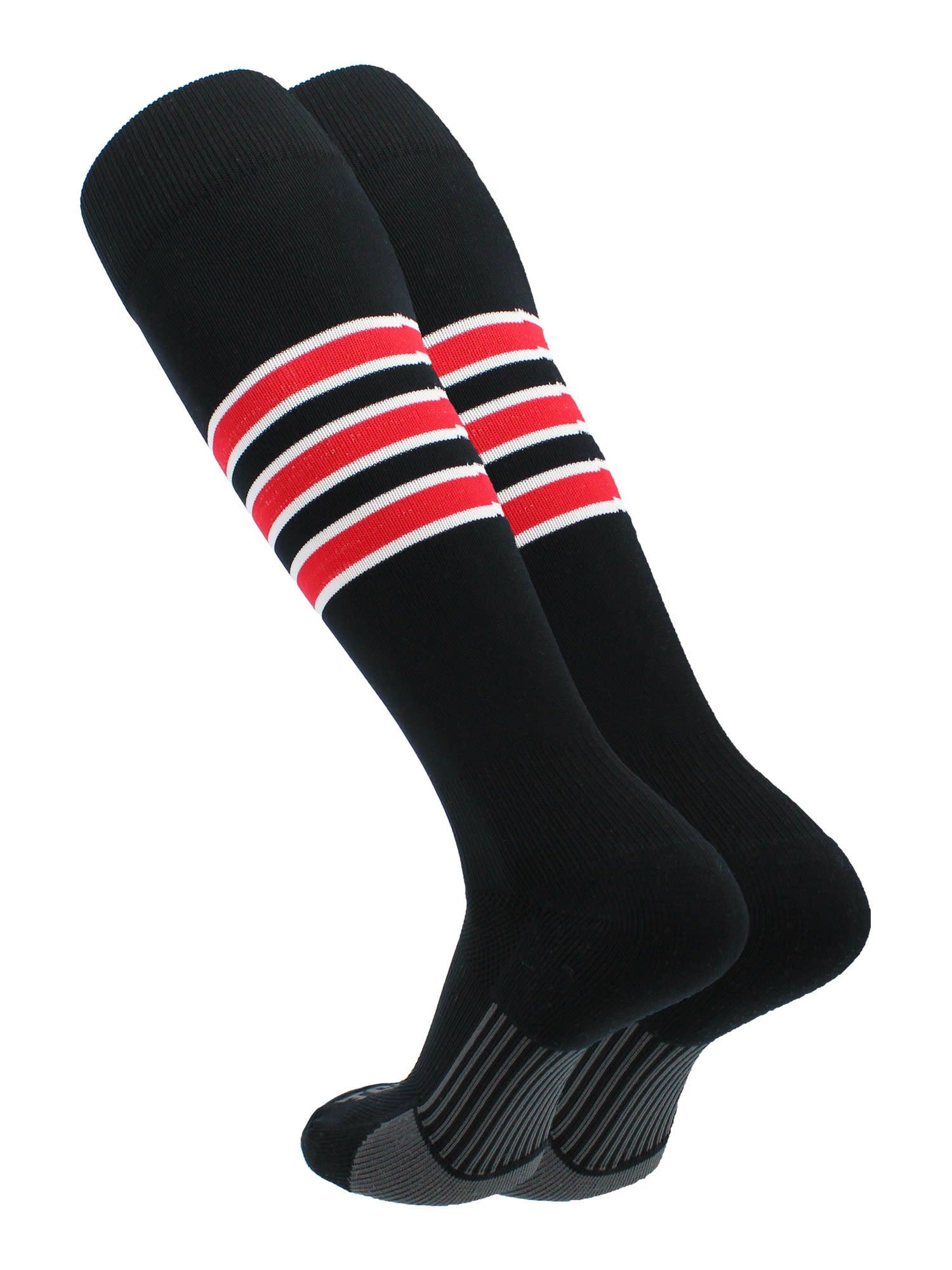 TCK Performance Socks - Dugout Series Pattern D - Black/White/Scarlet ...