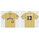 Alleson Braves Baseball Custom Sublimated 2 Button Vegas Gold Jersey