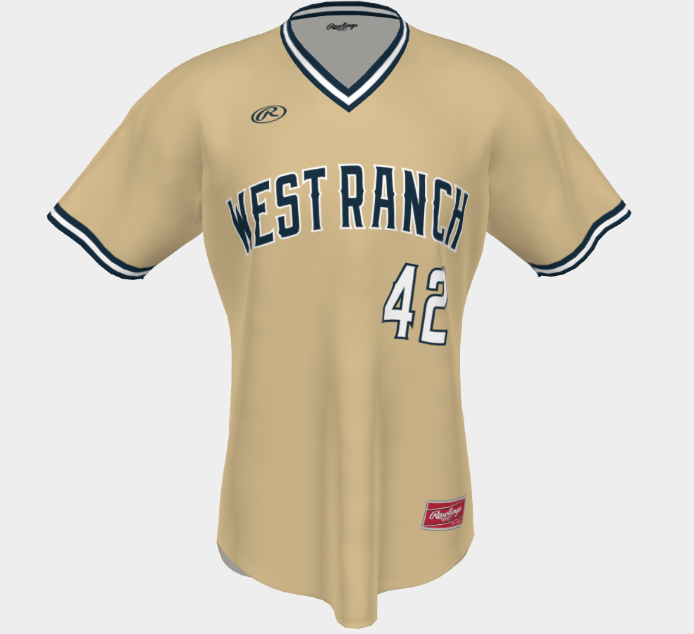 Rawlings Highland Baseball Custom Spring 2023 V-Neck Player Jersey