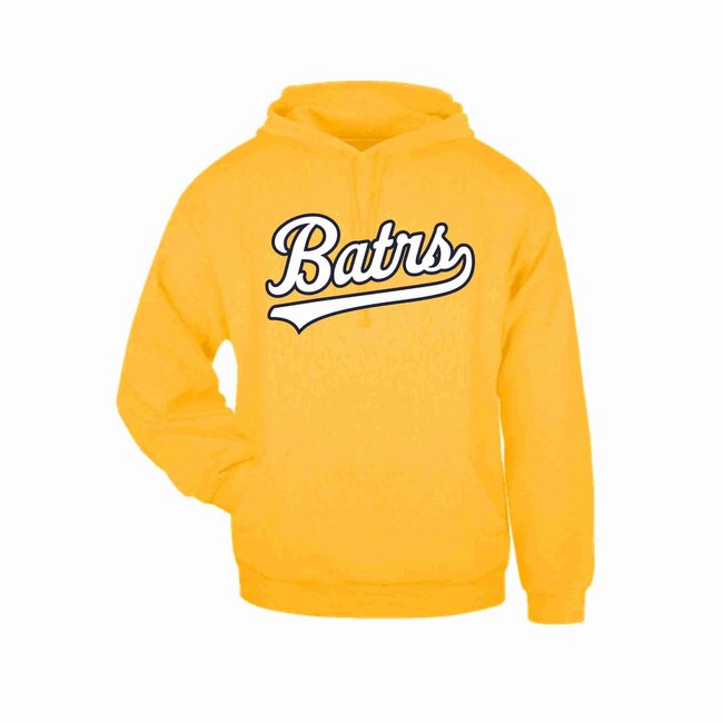 BATRS Baseball Screen Printed Gold Cotton Hoodie