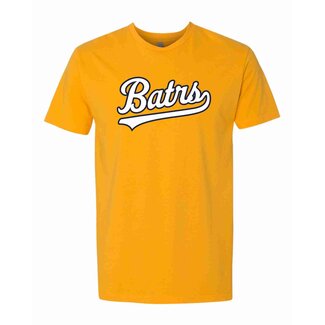 BATRS Baseball Cotton Short Sleeve Gold Crew Tee- 3600