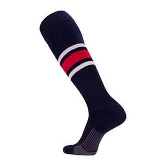 TCK Sports TCK Performance Socks - Dugout Series Pattern E- Navy/White/Scarlet