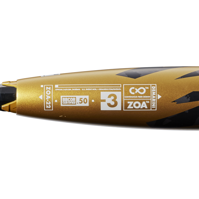 DeMarini ZOA (-3) BBCOR Baseball Bat - 2022 WTDXZOA