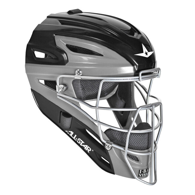 All-Star System Seven  Adult Graphite Two Tone Catcher Helmet - MVP2500GTT-1