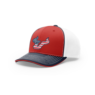 Richardson Cap Bulls Baseball 172 Red/Nay/White Flexfit Cap
