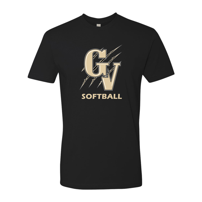 GV Softball Cotton Short Sleeve Crew - Black 3600