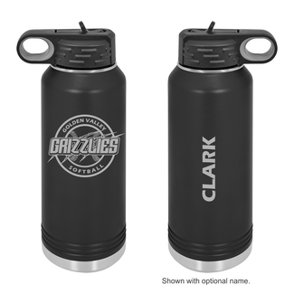 Polar Camel GV Softball Laser Engraved  Water Flask  - Black