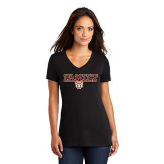 District HHS Basketball  Women's  V-Neck Cotton Tee