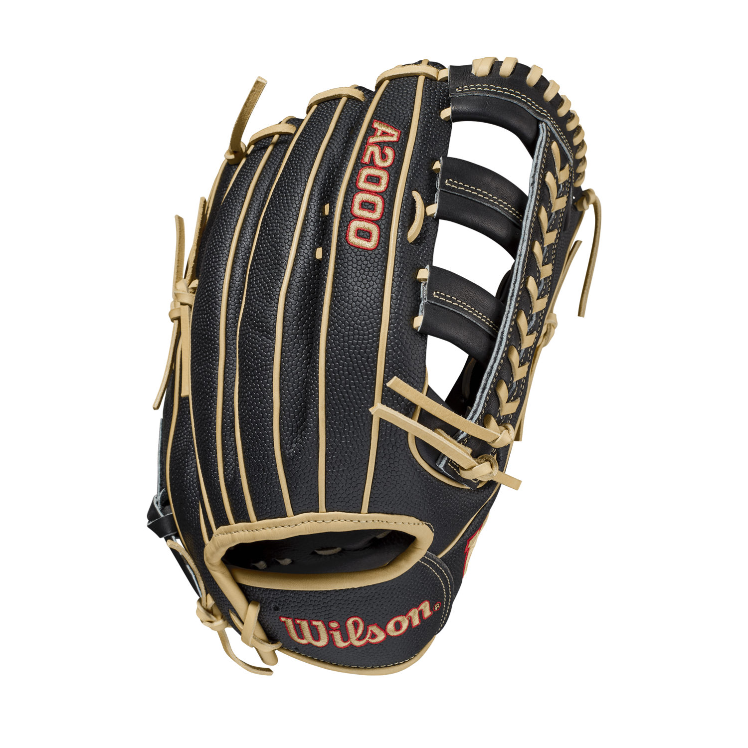 Wilson A2000 SuperSkin 12.75 Outfield Baseball Glove, Black, Leather