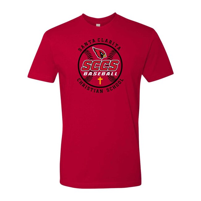 SCCS Baseball Cotton T-Shirt - 3600 Red