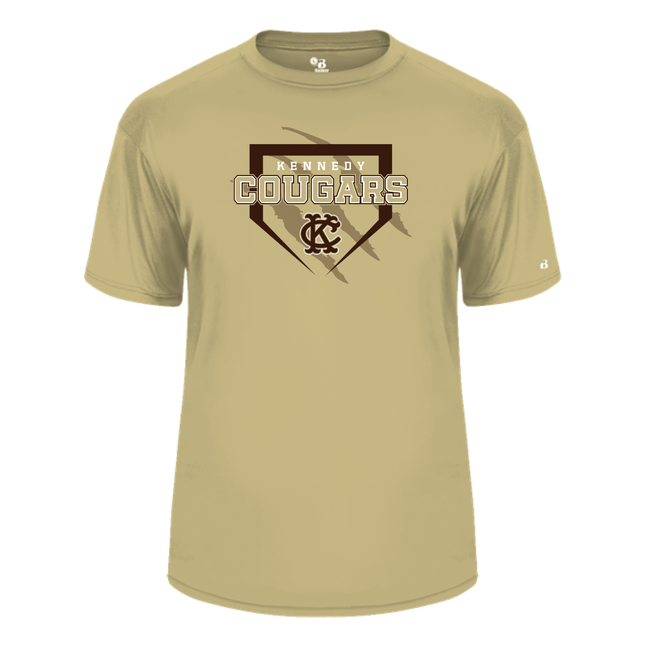 Kennedy Baseball Short Sleeve Performance Shirt - Vegas Gold