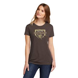 Kennedy Baseball Womens Cotton Crew - Brown