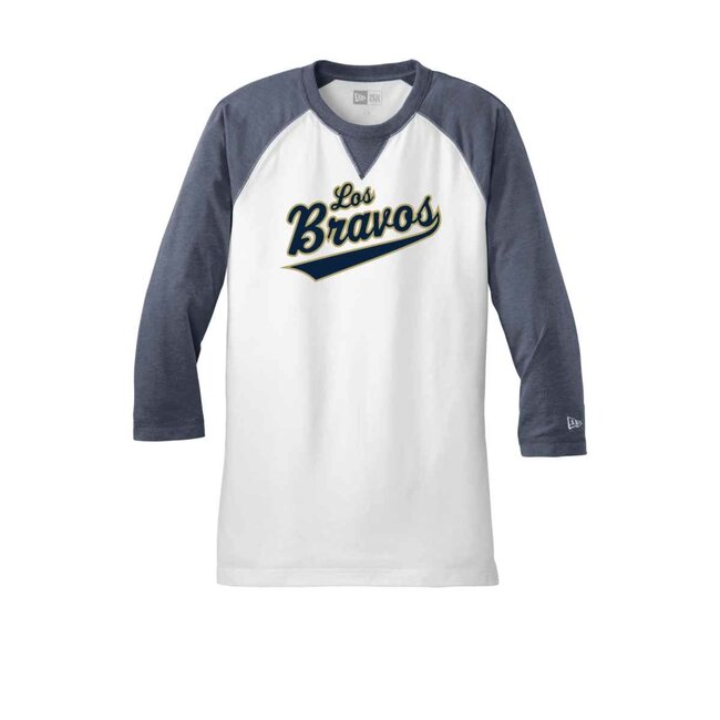 Bravos Baseball "Los Bravos" New Era Cotton Blend 3/4 Sleeve