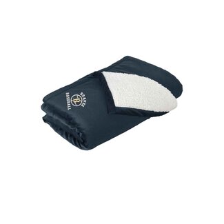 Braves Baseball Fleece Micro Mink Sherpa Blanket - 50" x 60"