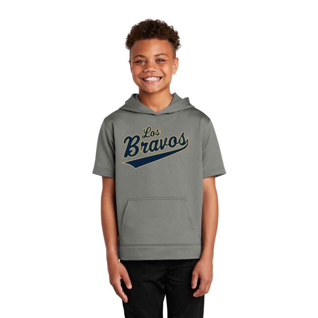 Braves Baseball "Los Bravos" Fleece Short Sleeve Hoodie