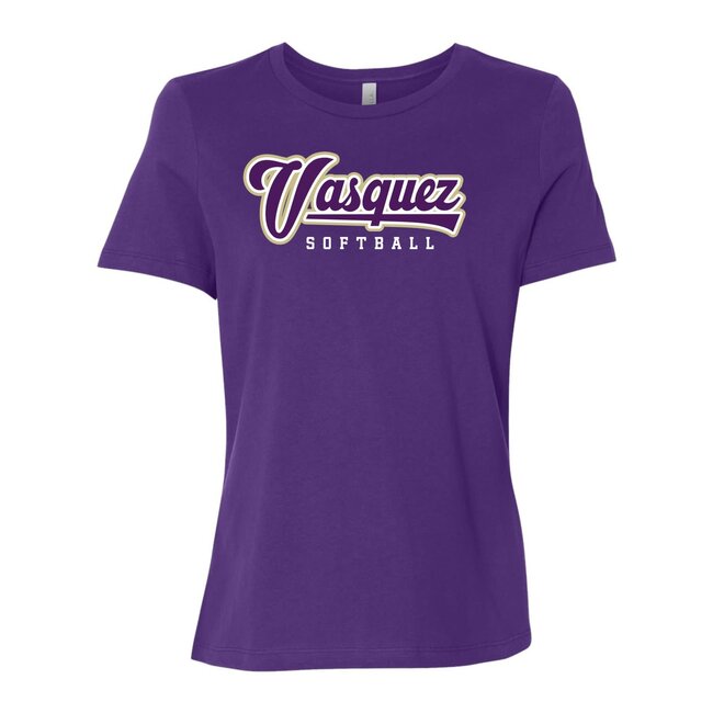 Vasquez Softball Ladies Crew Tee