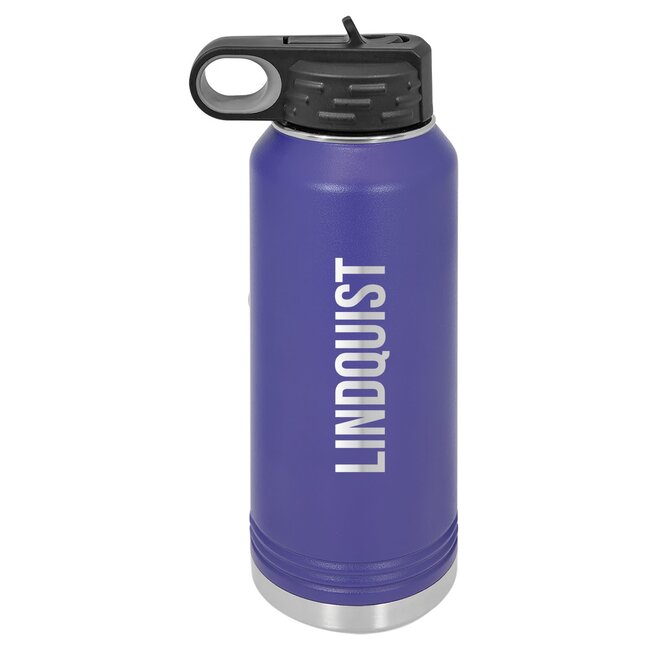 Vasquez Softball Laser Engraved Water Bottle