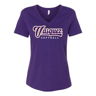 Next Level Vasquez Softball Ladies V-NeckTee