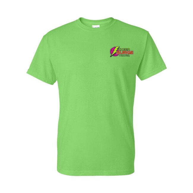 CheerSurge  Adult Camp T-Shirt - Lime -  (Optional)
