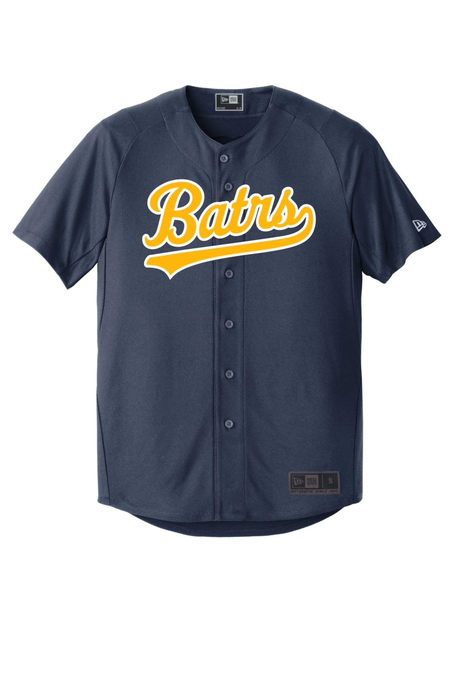 New Balance Area Code Full Button Performance Baseball Jersey Men's L Gray  Navy