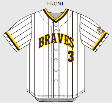 Boston Braves Fanthread™ Youth Away Pinstripe Baseball Jersey