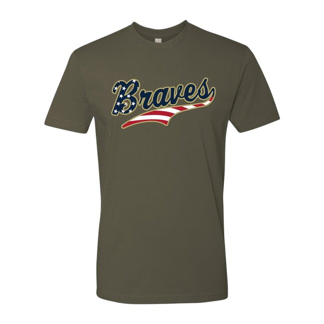 Braves Baseball Olive USA Cotton Tee