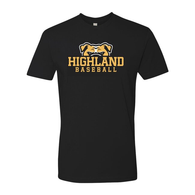 Highland Baseball S'23   Cotton  Black Tee