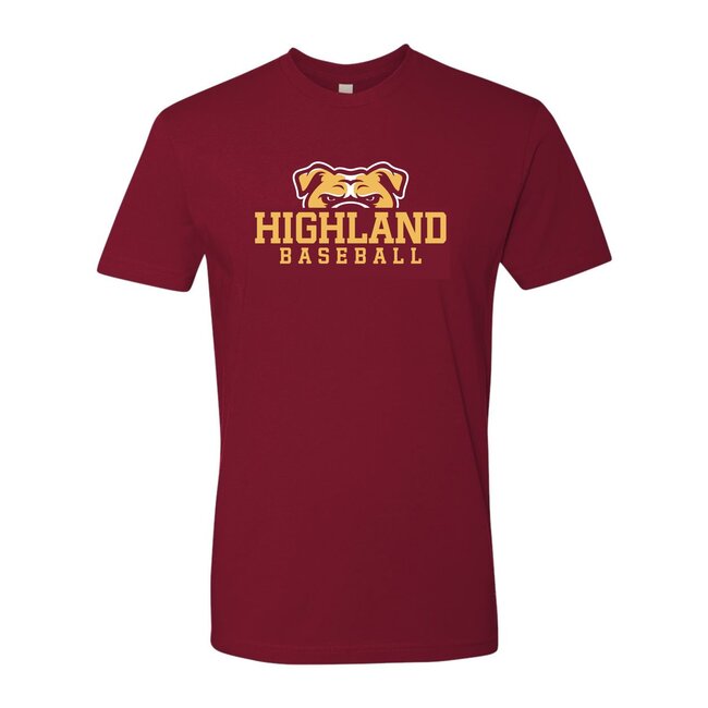 Highland Baseball S'23   Cotton  Cardinal Tee