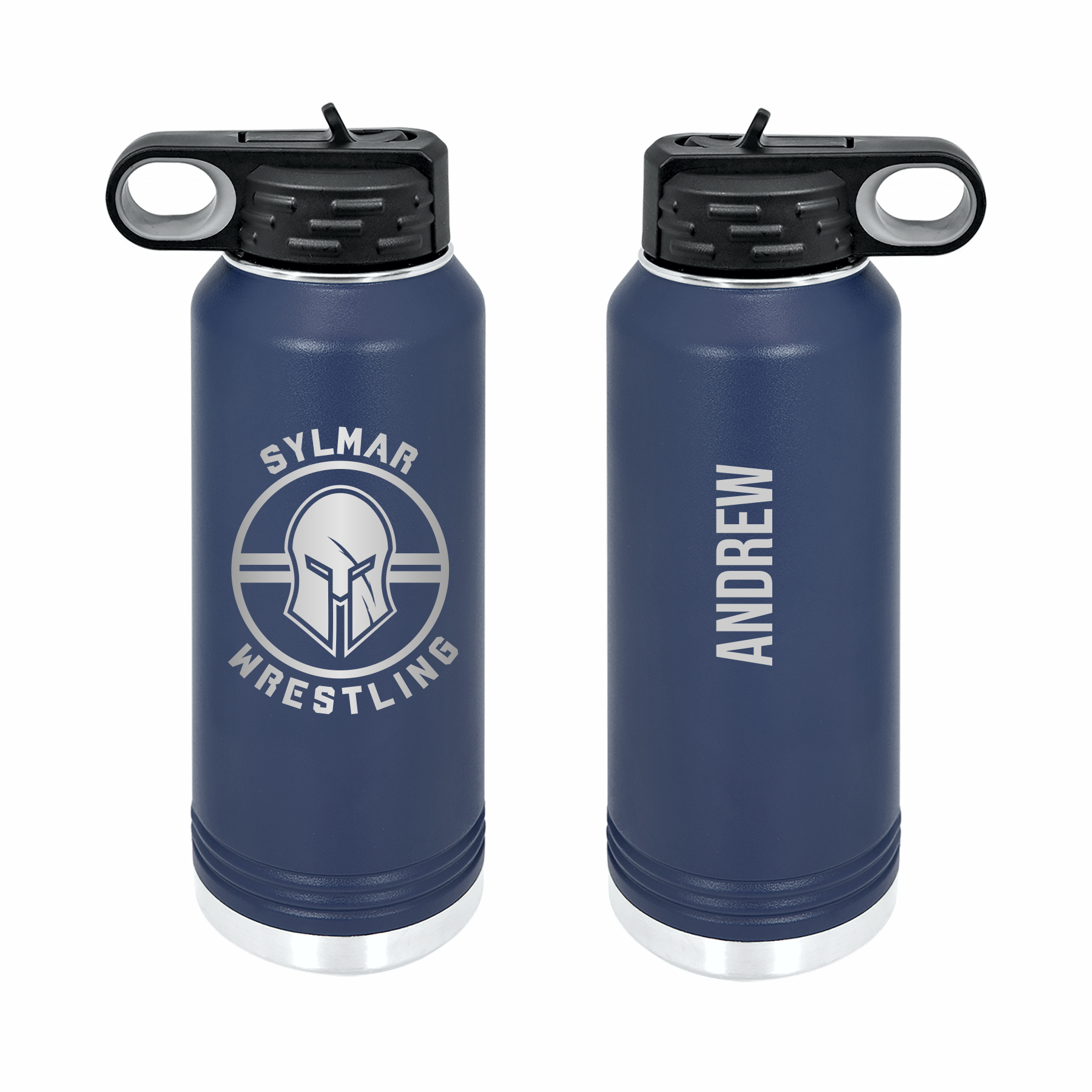 Sylmar Wrestling Laser Engraved Water Flask Bagger Sports