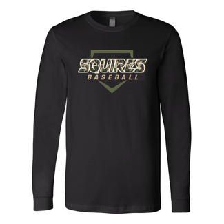 Squires Baseball Unisex Jersey Camo Logo Long Sleeve Tee - 3501