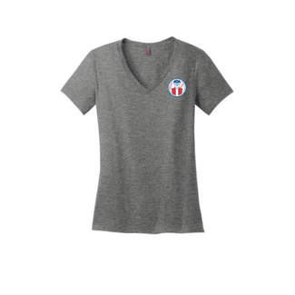 Squires Baseball Circle Logo Ladies V-Neck