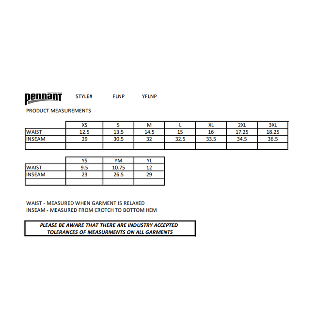 Squires Baseball Adult Flannel Pant