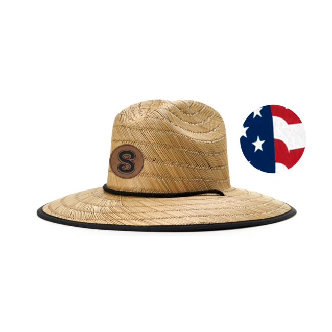 Sylmar Spartans Baseball Laser Patch Lined Waterman Straw Hat