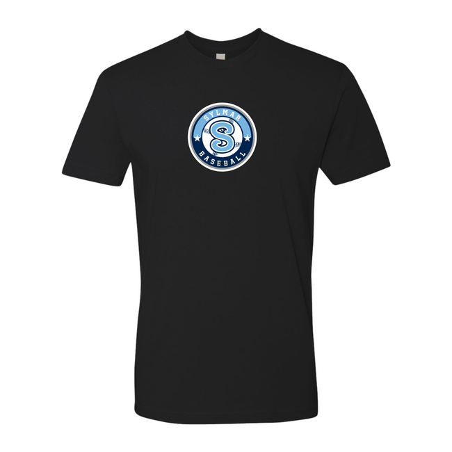 Sylmar Spartans Baseball Black Circle Logo Cotton T- Shirt