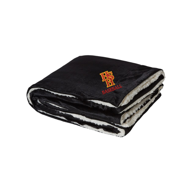 Highland Baseball Micro Mink Sherpa Blanket 50" x 60"