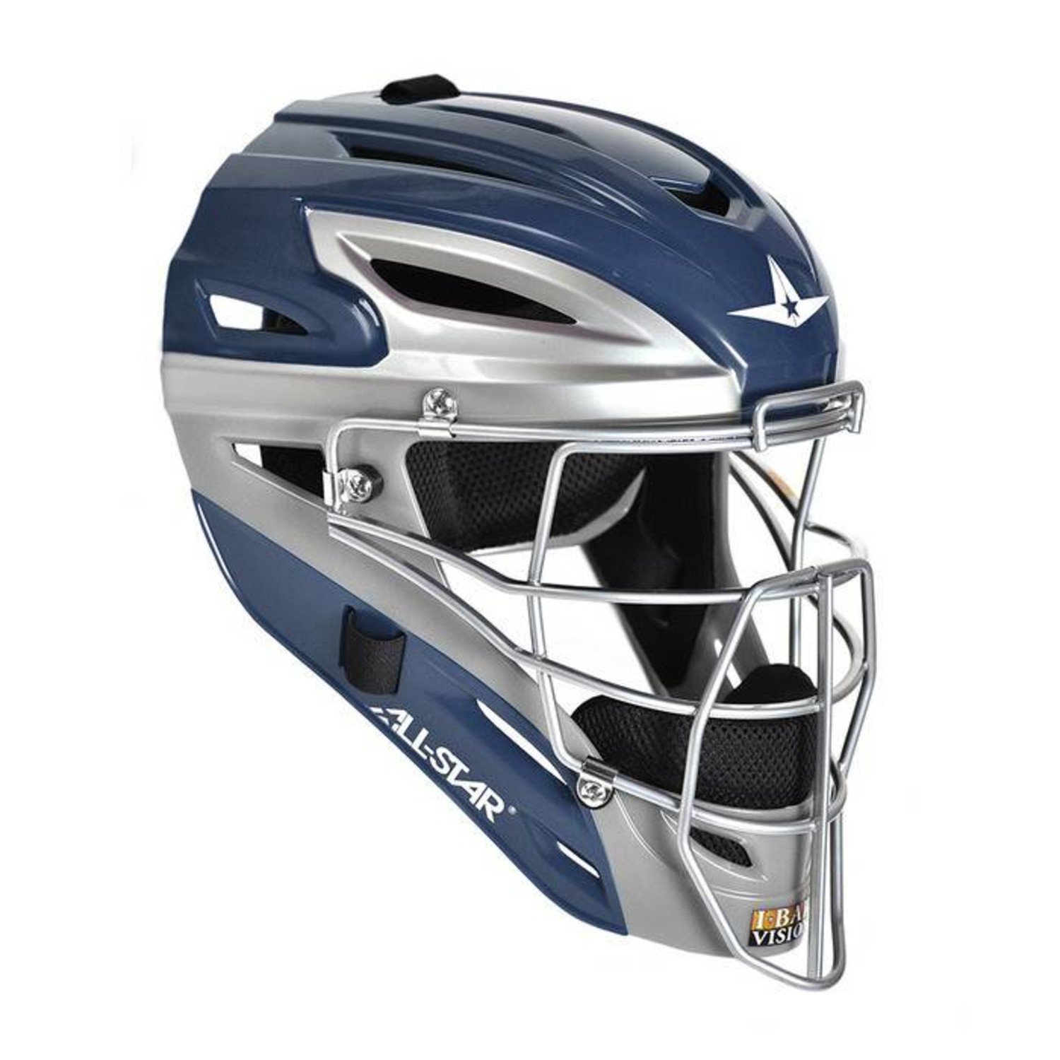 All-Star MVP2510 System 7 Catcher's Helmet, Youth (Silver)