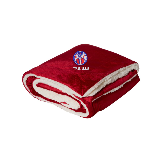 Squires Baseball Micro Mink Sherpa Blanket 50" x 60"