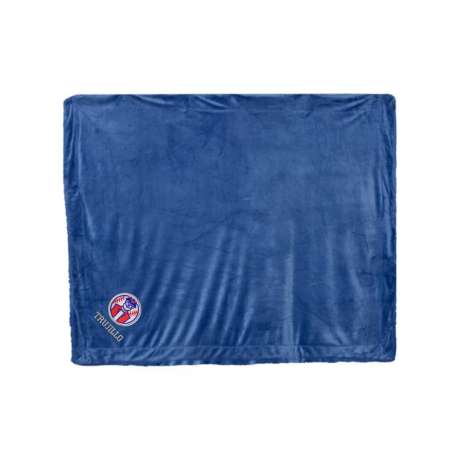 Squires Baseball Micro Mink Sherpa Blanket 50" x 60"