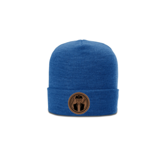 Richardson Cap Squires Baseball Laser Engraved Brown Patch Knit Fold Over Beanie